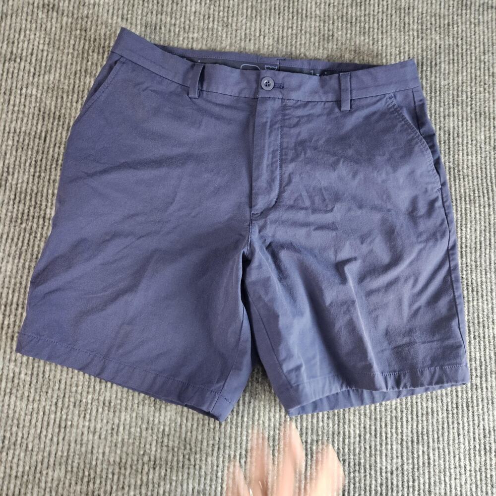 Vineyard Vines Shorts Mens 35‎ Navy Blue Performance Stretch Golf Casual Chino